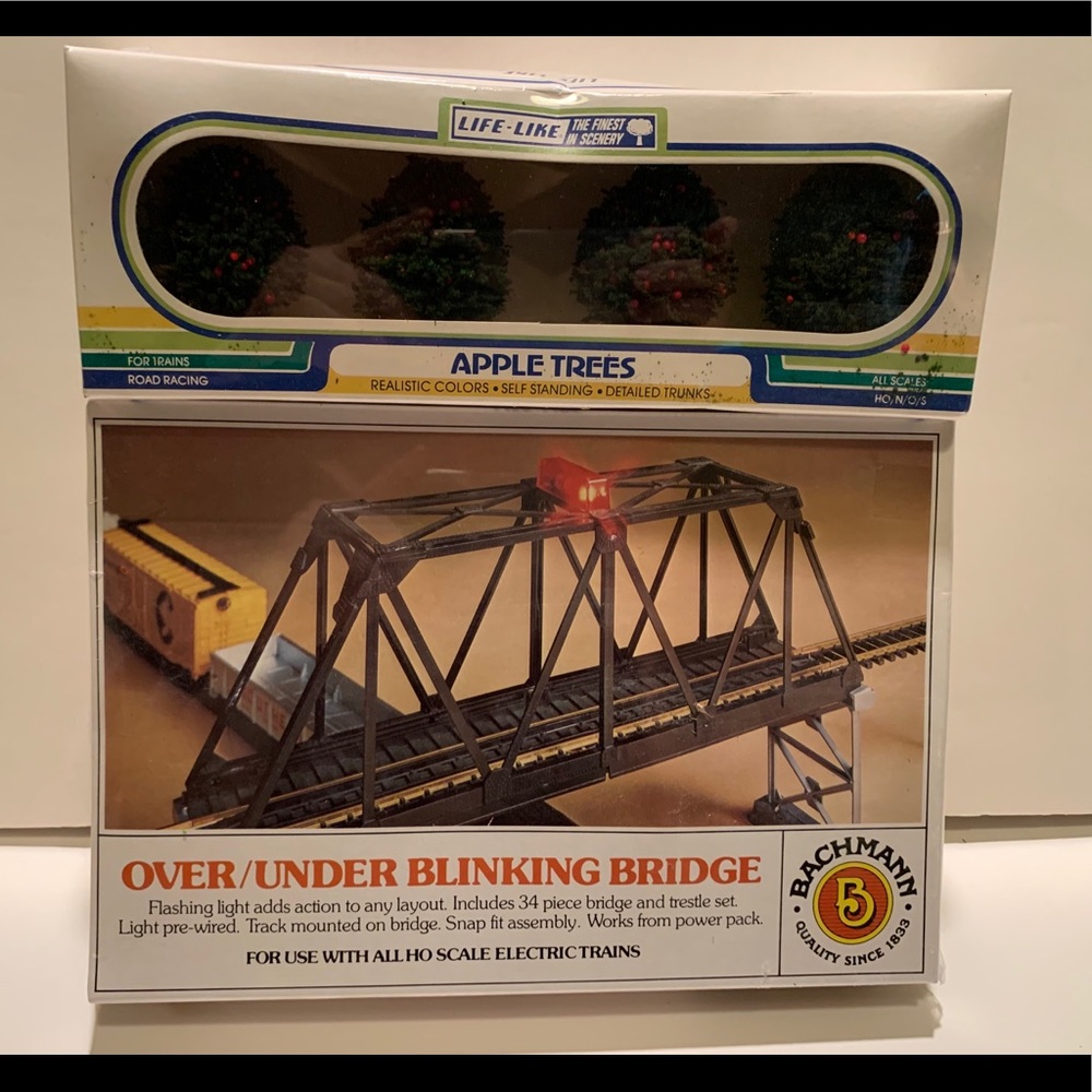 BACHMANN BRIDGE/ LIFE LIKE APPLE TREES.